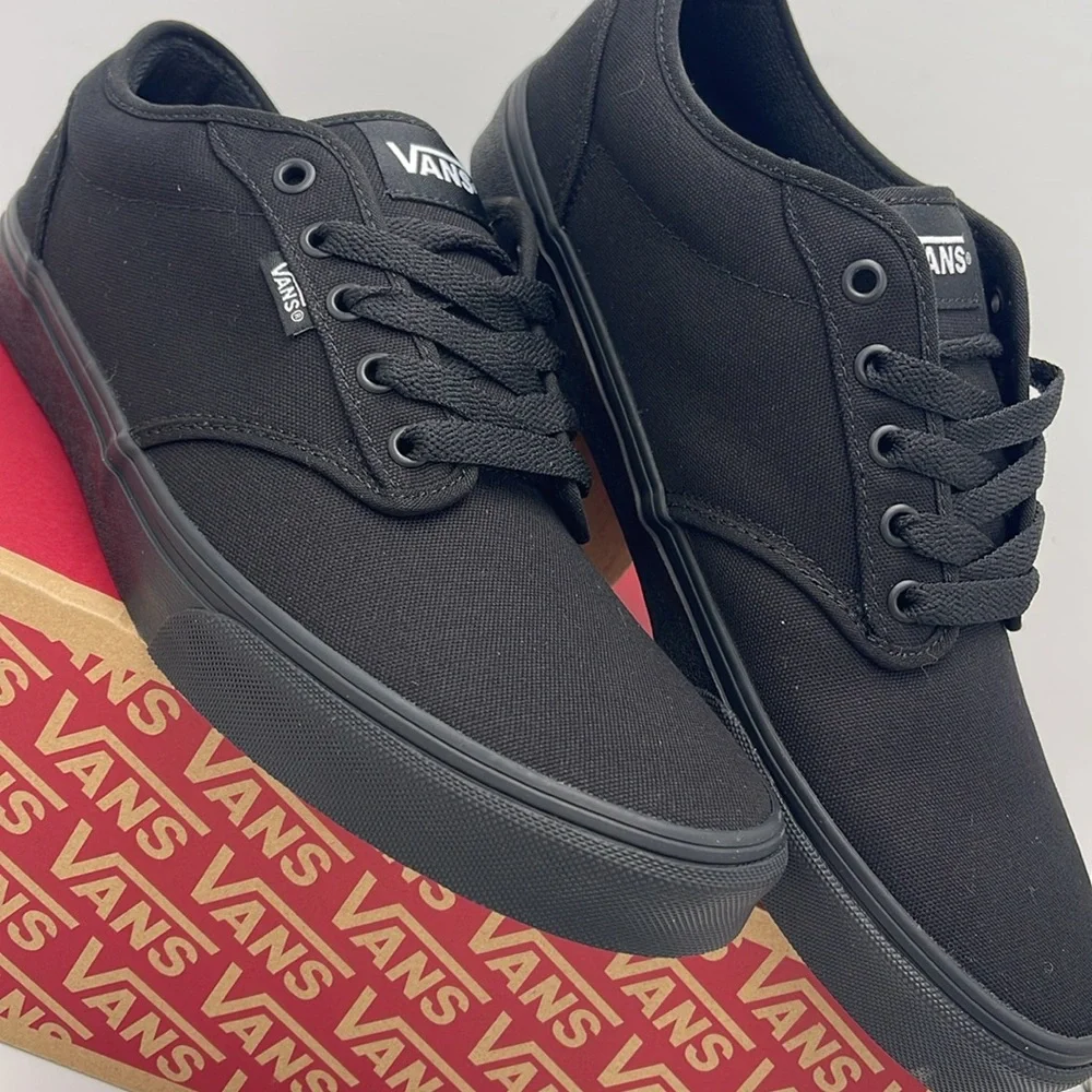 Vans Men's Black Canvas Sneakers Atwood (Canvas) Black/Black
VN000TUY186 - Picture 6 of 16